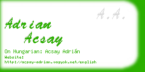 adrian acsay business card